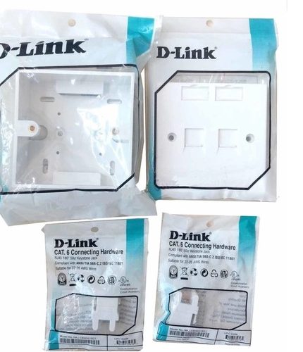 D-Link Dual Faceplate Accepts Two Keystone Jacks
