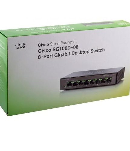 Cisco SG100D-08 8-Port Unmanaged Gigabit Desktop Switch, 100 Series