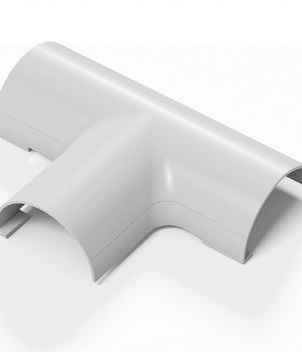 D-Line Clip-Over Micro+ Equal Tee White - Use to join 3 lengths of 20x10mm Trunking - 1-Pack, 20x10mm (Micro+) Equal Tee