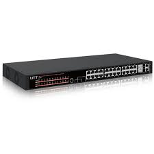 UTT S1242P 24-Port Internet Unmanaged PoE Switch with 24 PoE Port 2 Gigabit Ethernet Uplinks Port– 260W – 802.3af at  for IP Camera & AP